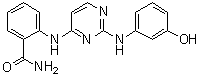 结构式 CAS# 929007-72-7, 2-[[2-[(3-羟基苯基)氨基]-4-嘧啶基]氨基]苯甲酰胺