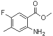 结构式 CAS# 929214-84-6, 2-氨基-5-氟-4-甲基苯甲酸甲酯