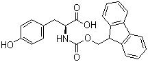 Nalpha-Fmoc-L-tyrosine molecular structure (CAS 92954-90-0)