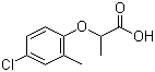 2-(4-氯-2-甲基苯氧基)丙酸分子结构 (CAS 93-65-2)