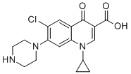结构式 CAS# 93106-58-2, 6-氯-6-脱氟环丙沙星