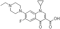 structure of CAS# 93106-60-6, Enrofloxacin;1-Cyclopropyl-7-(4-ethyl-1-piperazinyl)-6-fluoro-1,4-dihydro-4-oxo-3-quinolinecarboxylic acid