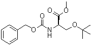 结构式 CAS# 93204-37-6, O-(叔丁基)-N-[苄氧羰基]-D-丝氨酸甲酯