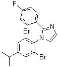 1-[2,6-Dibromo-4-(1-methylethyl)phenyl]-2-(4-fluorophenyl)-1H-imidazole molecular structure (CAS 934490-56-9)
