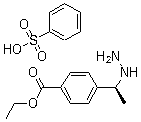 结构式 CAS# 934495-38-2, 4-[(1S)-1-肼基乙基]苯甲酸乙酯苯磺酸盐