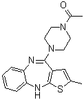 1-[4-(2-Methyl-10H-thieno[2,3-b][1,5]benzodiazepin-4-yl)-1-piperazinyl]ethanone molecular structure (CAS 935272-10-9)
