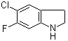 structure of CAS# 935272-19-8, 5-Chloro-6-fluoro-2,3-dihydro-1H-indole