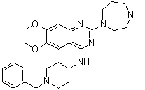 2-(Hexahydro-4-methyl-1H-1,4-diazepin-1-yl)-6,7-dimethoxy-N-[1-(phenylmethyl)-4-piperidinyl]-4-quinazolinamine molecular structure (CAS 935693-62-2)