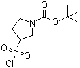 结构式 CAS# 935845-20-8, 3-(氯磺酰基)吡咯烷-1-甲酸叔丁酯