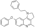 4-甲基-1-(2-苯基乙基)-8-苯氧基-2,3-二氢-1H-吡咯并[3,2-c]喹啉分子结构 (CAS 936622-80-9)