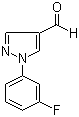 structure of CAS# 936940-82-8, 1-(3-Fluorophenyl)-1H-pyrazole-4-carbaldehyde