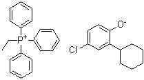 Ethyltriphenylphosphonium salt with 4-chloro-2-cyclohexylphenol (1:1) molecular structure (CAS 93840-94-9)