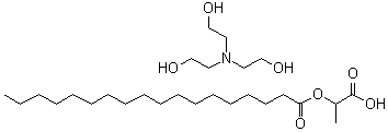 Octadecanoic acid, 1-carboxyethyl ester, compd. with 2,2',2''-nitrilotris[ethanol] (1:1) molecular structure (CAS 93843-03-9)