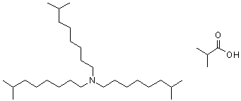 N,N-Diisononylisononanamine 2-methylpropanoate molecular structure (CAS 93843-23-3)