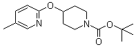 structure of CAS# 939986-12-6, 4-[(5-Methyl-2-pyridinyl)oxy]-1-piperidinecarboxylic acid tert-butyl ester