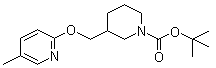 structure of CAS# 939986-14-8, 3-[[(5-Methyl-2-pyridinyl)oxy]methyl]-1-piperidinecarboxylic acid tert-butyl ester