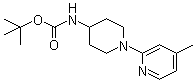 N-[1-(4-甲基-2-吡啶基)-4-哌啶基]氨基甲酸叔丁酯分子结构 (CAS 939986-27-3)