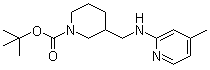 3-[[(4-甲基-2-吡啶基)氨基]甲基]-1-哌啶甲酸叔丁酯分子结构 (CAS 939986-31-9)