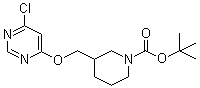 3-[[(6-氯-4-嘧啶基)氧基]甲基]-1-哌啶甲酸叔丁酯分子结构 (CAS 939986-45-5)