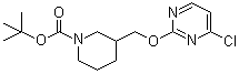 3-[[(4-Chloro-2-pyrimidinyl)oxy]methyl]-1-piperidinecarboxylic acid tert-butyl ester molecular structure (CAS 939986-48-8)