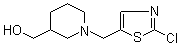 1-[(2-氯-5-噻唑基)甲基]-3-哌啶甲醇分子结构 (CAS 939986-52-4)