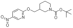 3-[[(5-Nitro-2-pyridinyl)oxy]methyl]-1-piperidinecarboxylic acid tert-butyl ester molecular structure (CAS 939986-61-5)