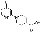 结构式 CAS# 939986-75-1, 1-(6-氯-4-嘧啶基)-4-哌啶甲酸