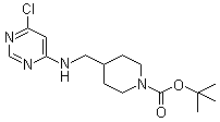 4-[[(6-氯-4-嘧啶基)氨基]甲基]-1-哌啶甲酸叔丁酯分子结构 (CAS 939986-79-5)