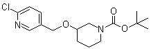 3-[(6-Chloro-3-pyridinyl)methoxy]-1-piperidinecarboxylic acid tert-butyl ester molecular structure (CAS 939986-93-3)
