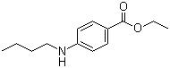 结构式 CAS# 94-32-6, 4-(正丁基氨基)苯甲酸乙酯; 对丁氨基苯甲酸乙酯