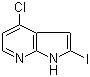 结构式 CAS# 940948-29-8, 4-氯-2-碘-1H-吡咯并[2,3-b]吡啶