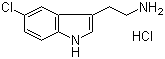 structure of CAS# 942-26-7, 2-(5-Chloro-1H-indol-3-yl)ethanamine hydrochloride;5-Chloro-1H-indole-3-ethylamine monohydrochloride