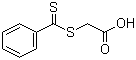 structure of CAS# 942-91-6, 2-(Benzothioylthio)acetic acid;S-(Thiobenzoyl)thioglycolic acid; Dithiobenzoic acid carboxymethyl ester