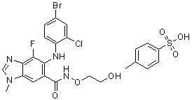AZD 6244 4-methylbenzenesulfonate molecular structure (CAS 942275-12-9)