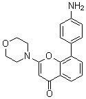 结构式 CAS# 942289-87-4, 8-(4-氨基苯基)-2-(4-吗啉基)-4H-1-苯并吡喃-4-酮