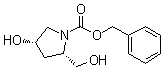 (2S,4S)-1-(Benzyloxycarbonyl)-2-hydroxymethyl-4-hydroxypyrrolidine molecular structure (CAS 942308-58-9)