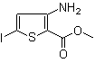 Methyl 3-amino-5-iodo-2-thiophenecarboxylate molecular structure (CAS 942589-45-9)