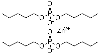 Phosphoric acid dipentyl ester zinc salt molecular structure (CAS 94275-95-3)