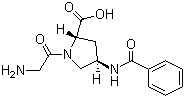 structure of CAS# 943134-39-2, (2S,4R)-1-(2-Aminoacetyl)-4-benzamidopyrrolidine-2-carboxylic acid