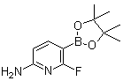 结构式 CAS# 944401-67-6, 2-氨基-6-氟-5-吡啶硼酸频那醇酯