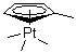 structure of CAS# 94442-22-5, (Trimethyl)methylcyclopentadienylplatinum(IV)