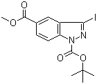 3-Iodo-1H-indazole-1,5-dicarboxylic acid 1-(tert-butyl) 5-methyl ester molecular structure (CAS 944904-57-8)