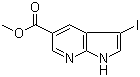 3-Iodo-7-azaindole-5-carboxylic acid methyl ester molecular structure (CAS 944937-30-8)