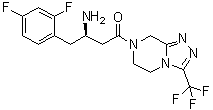 (3R)-3-Amino-4-(2,4-difluorophenyl)-1-[5,6-dihydro-3-(trifluoromethyl)-1,2,4-triazolo[4,3-a]pyrazin-7(8H)-yl]-1-butanone molecular structure (CAS 945261-48-3)