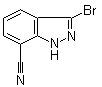 结构式 CAS# 945762-00-5, 3-溴-1H-吲唑-7-甲腈