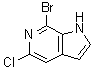 7-Bromo-5-chloro-1H-pyrrolo[2,3-c]pyridine molecular structure (CAS 945840-69-7)