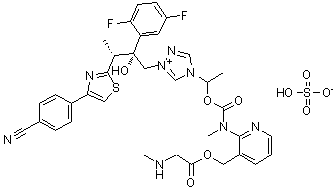 结构式 CAS# 946075-13-4, Isavuconazonium sulfate
