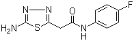 5-Amino-N-(4-fluorophenyl)-1,3,4-thiadiazole-2-acetamide molecular structure (CAS 946743-23-3)