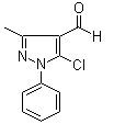 结构式 CAS# 947-95-5, 5-氯-3-甲基-1-苯基吡唑-4-甲醛