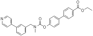 4'-[[[Methyl[[3-(4-pyridinyl)phenyl]methyl]amino]carbonyl]oxy]-[1,1'-biphenyl]-4-carboxylic acid ethyl ester molecular structure (CAS 947669-86-5)